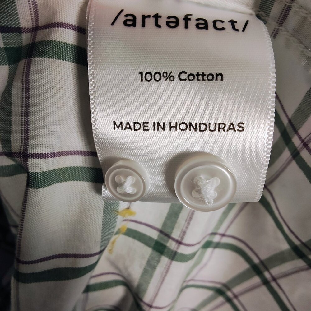 Artefact Regular Men's Medium Tall Plaid Button-Down Long Sleeve NWOT - Picture 4 of 8